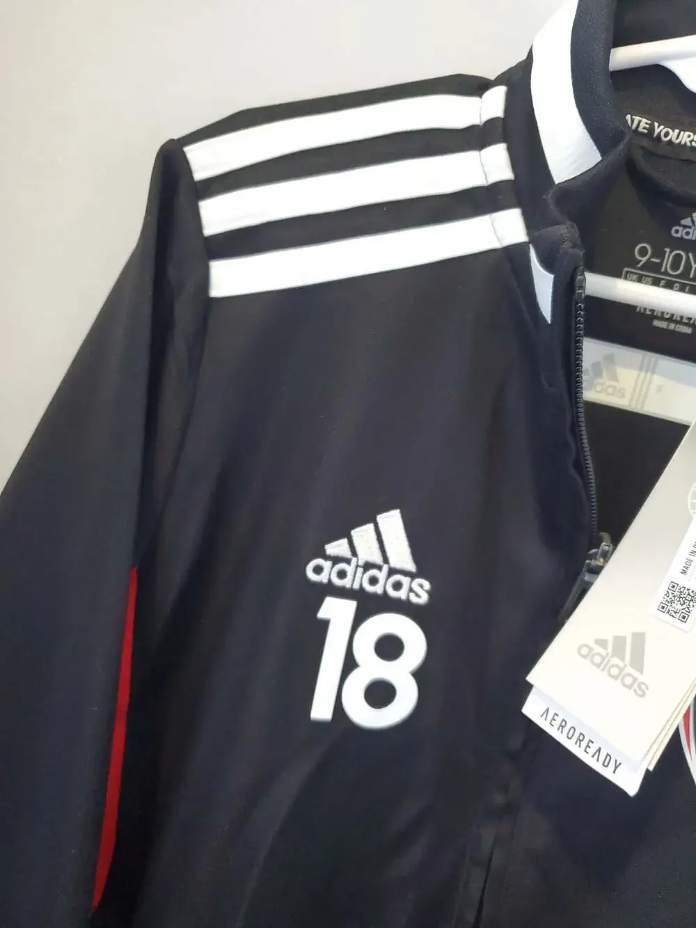 Adidas OV Toros FC Youth AEROREADY Full-Zip Track Jacket with Number 18